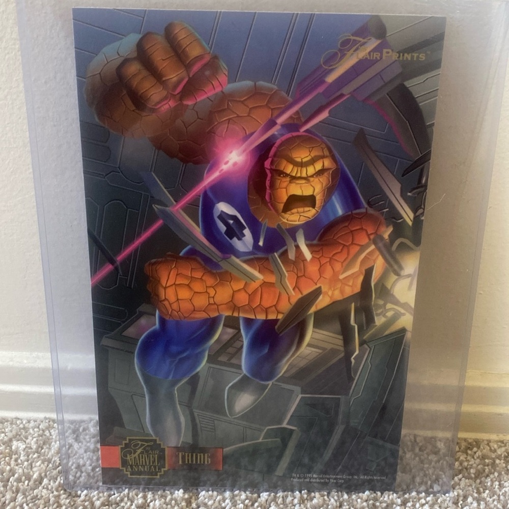 1995 FLAIR PRINTS "THING" #290 MARVEL COMIC JUMBO CARD